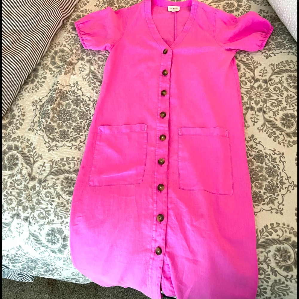 Pink Loft/Lou and grey dress in medium